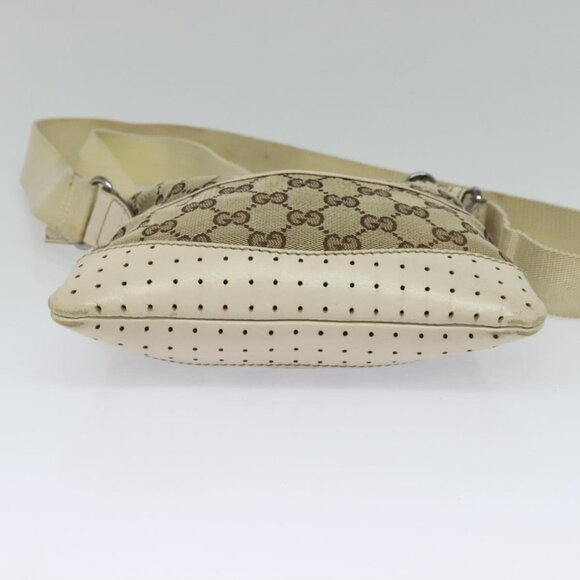 GUCCI GG Canvas Shoulder Bag Beige Silver 147671 Auth ki5693 - Picture 6 of 16